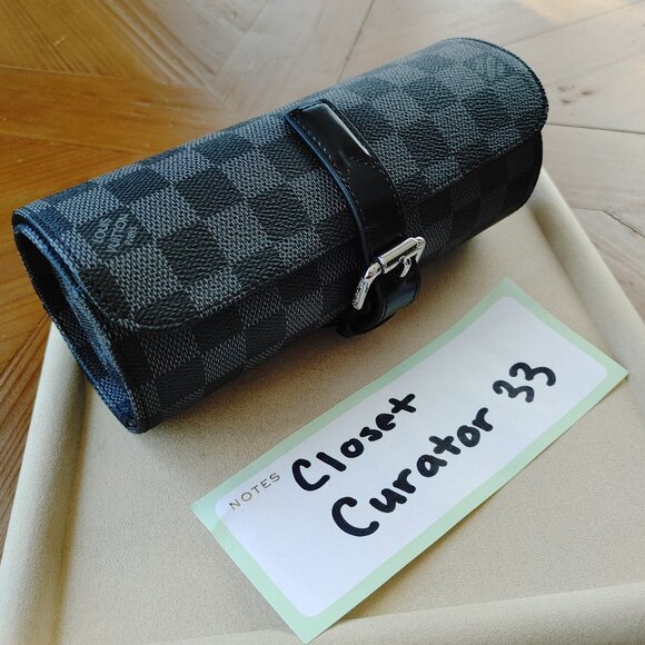 Louis Vuitton Monogram Eclipse black Watch Travel Pouch (New) - Picture 2 of 10